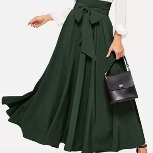 SHEIN Dark Green A-Line Skirt